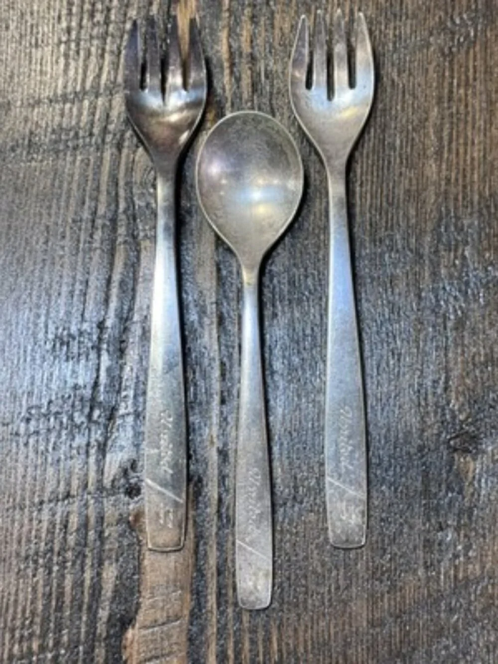 Vintage United Airlines Flatware Spoon Fork International Silver Co